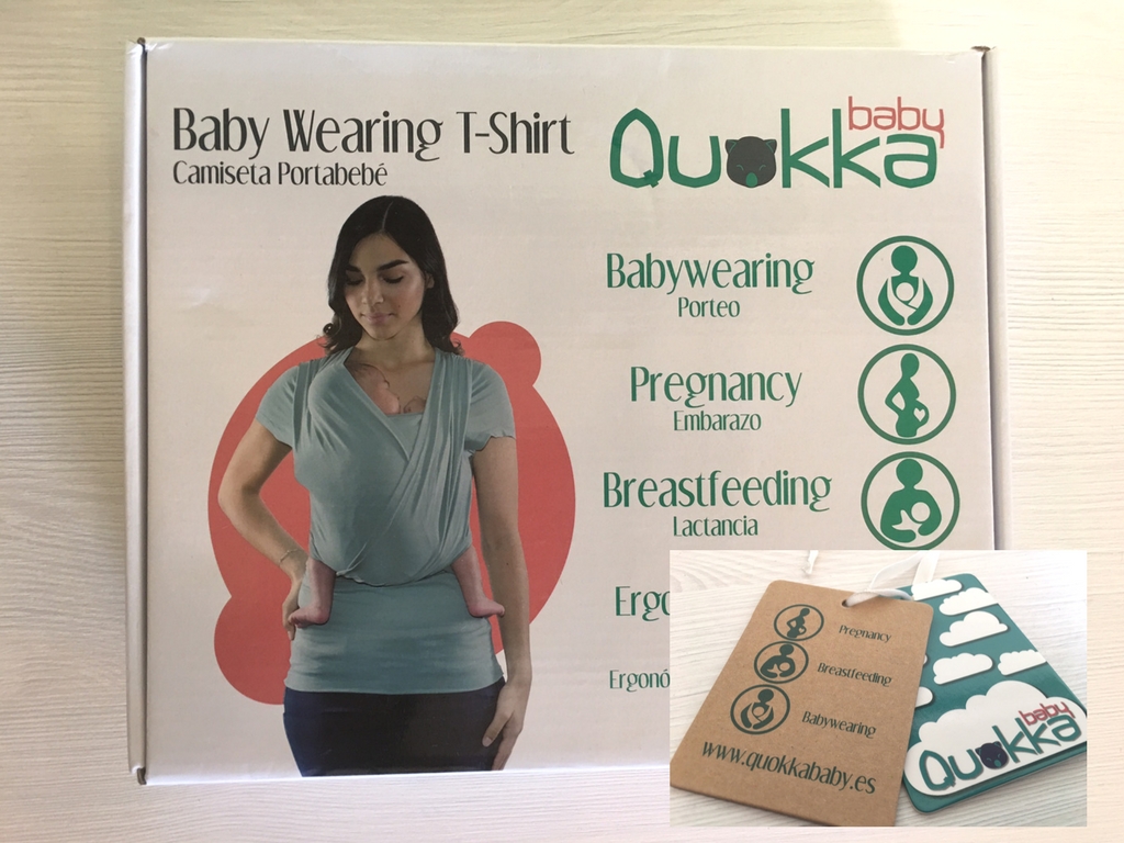 Camiseta portabebe Quokkababy; piel con piel, fácil y ergonómica.